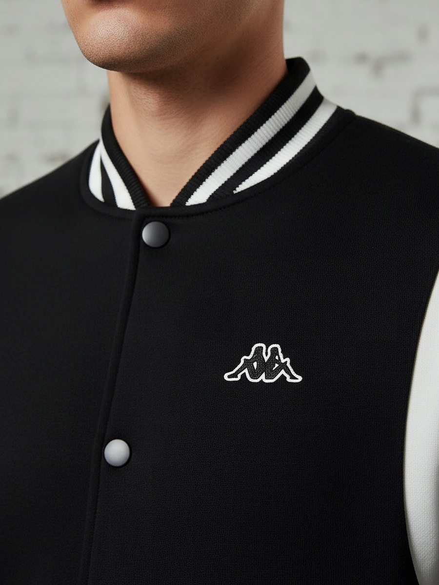 Men Colourblock Varsity Jacket