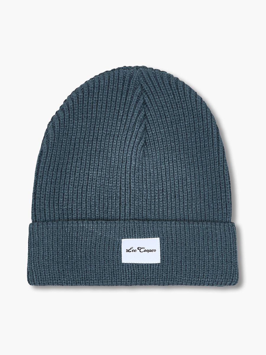 Men Beanie with Applique Detail - Set of 2