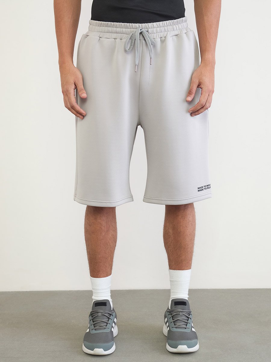 Men Text Print Oversized Active Shorts