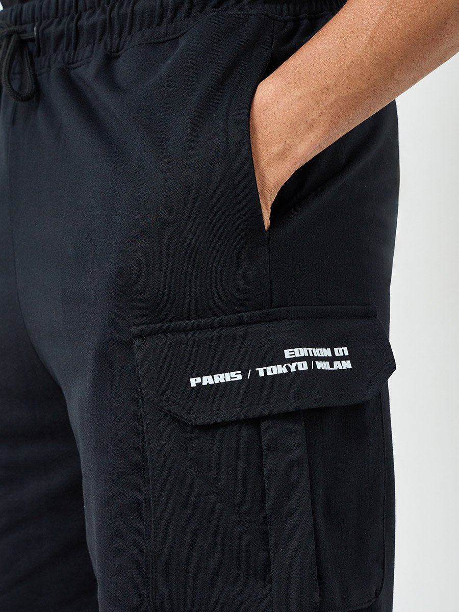 Men Printed Cargo Pocket Shorts
