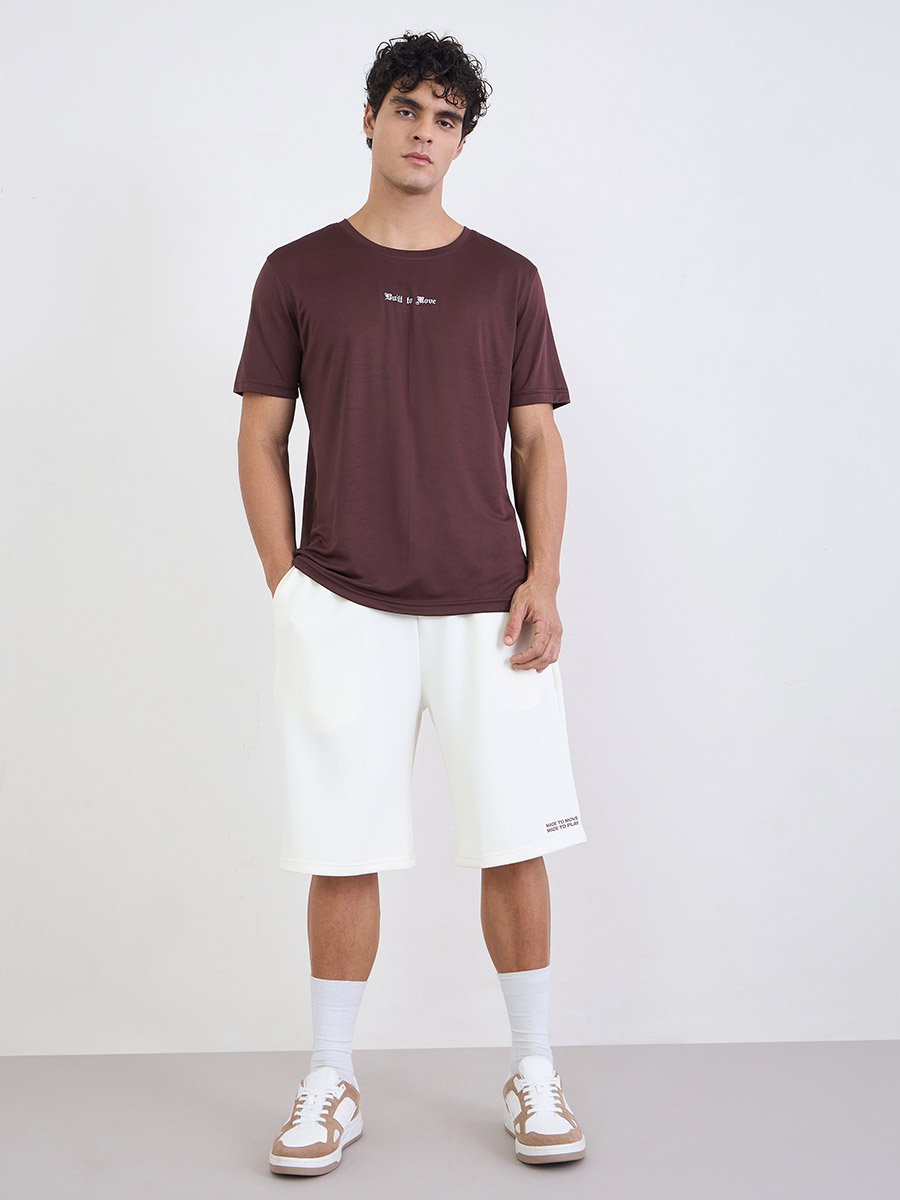 Men Chest Printed Regular Fit Active T-Shirt