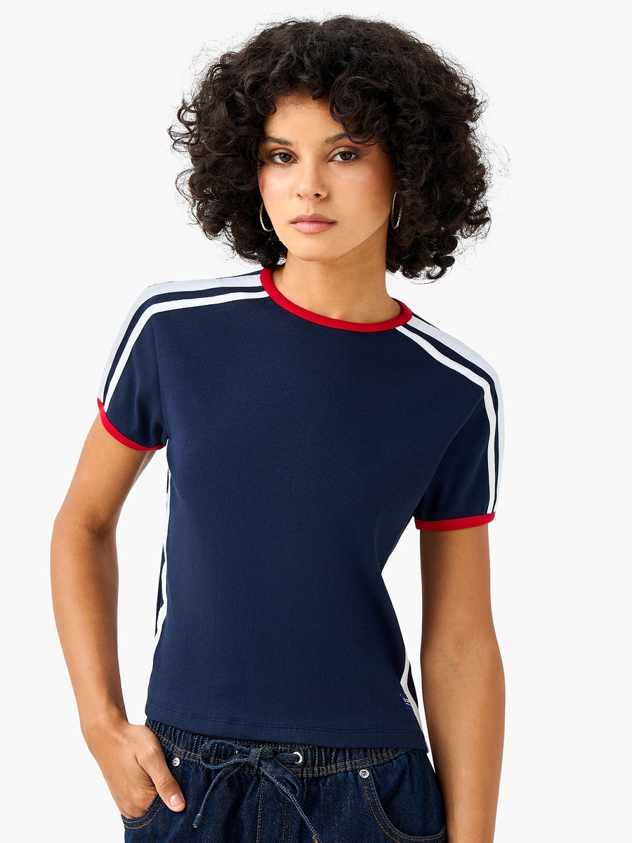 Regular Fit T-Shirt with Tape Detail