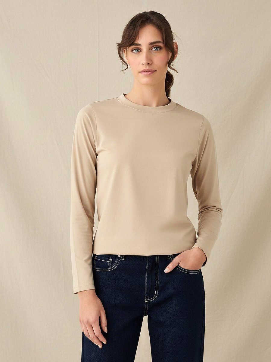 Regular Fit Longline T-Shirt with Slit Detail