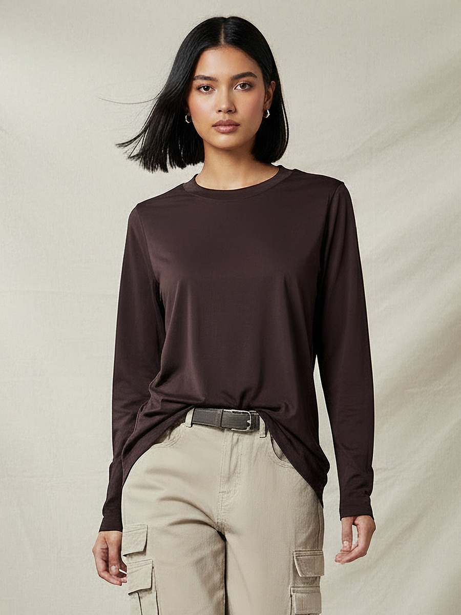 Regular Fit Longline T-Shirt with Slit Detail