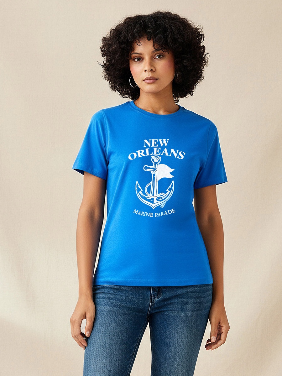 Regular Fit Cotton T-Shirt with Print