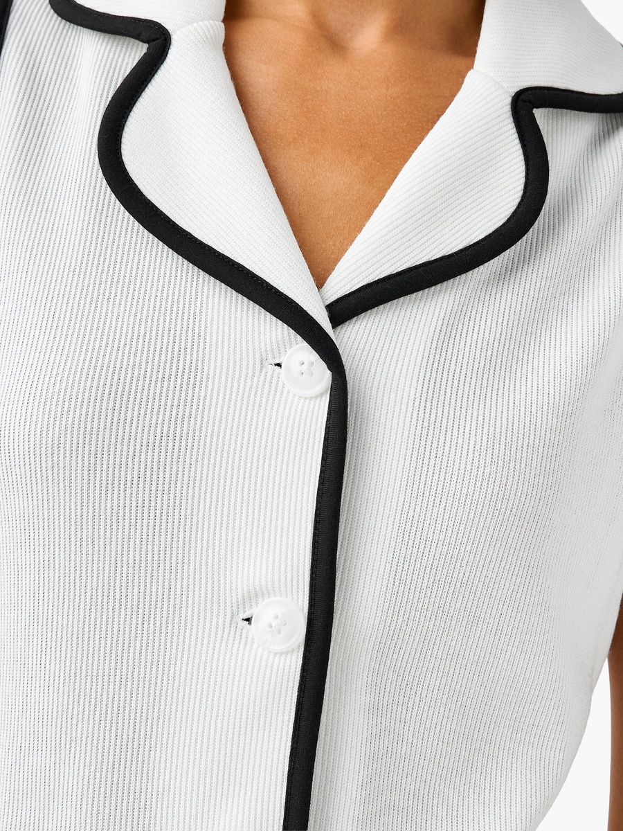 Regular Fit T-Shirt with Piping Design