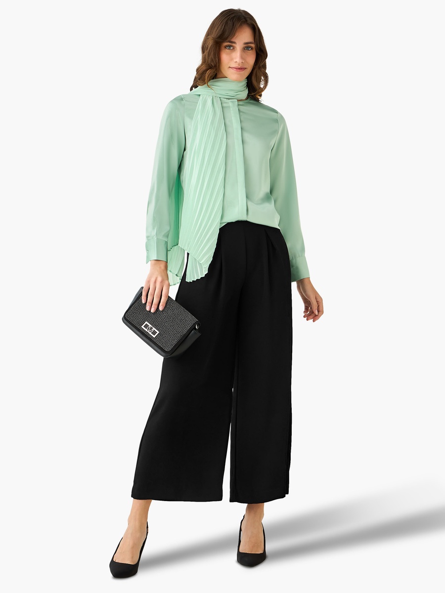 Regular Fit Shirt with Attached Scarf