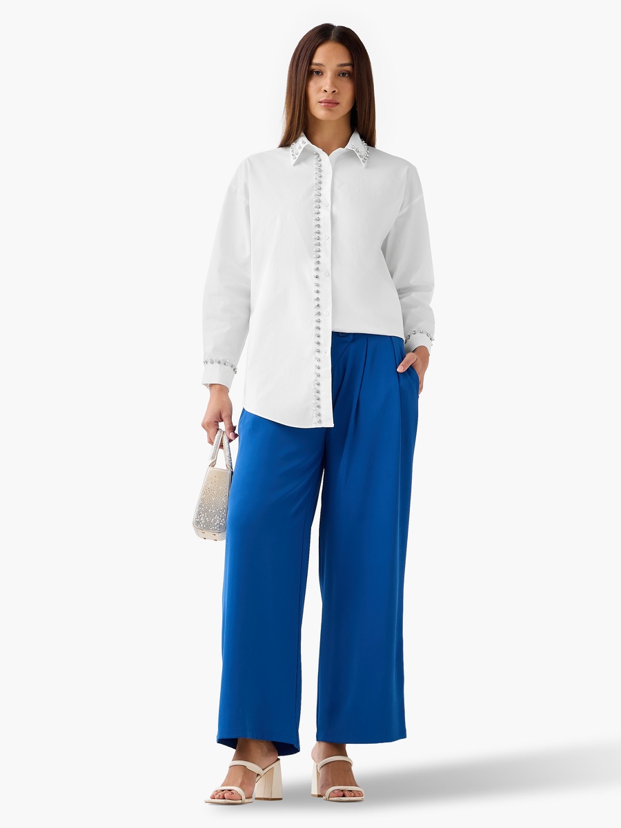 Cotton Shirt with Embellishment