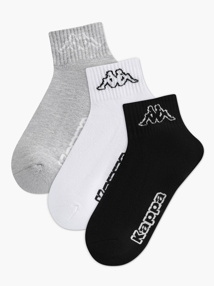 Pack of 3 Quarter Crew Length Socks