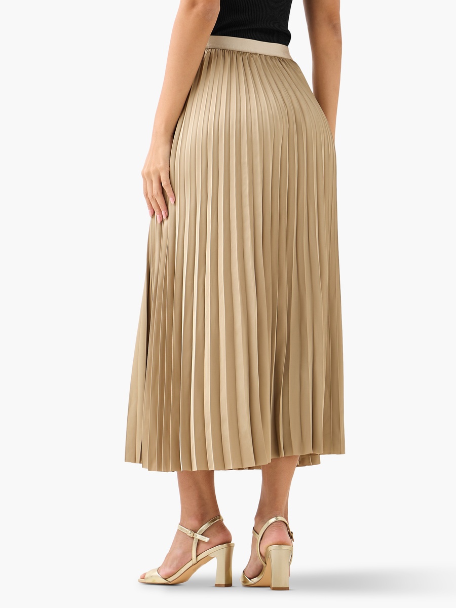 Maxi Pleated Skirt with Elasticated Waist