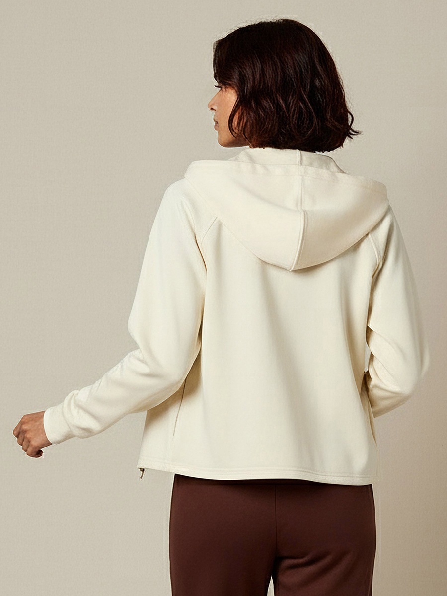 Hoodie with Ribbed Design
