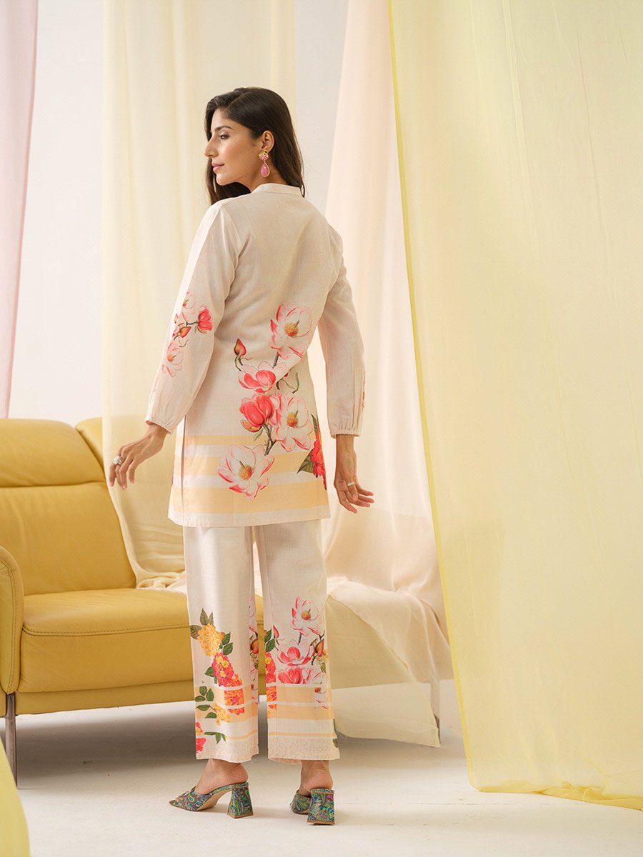 Women Floral Print Tunic and Palazzos Co-Ords