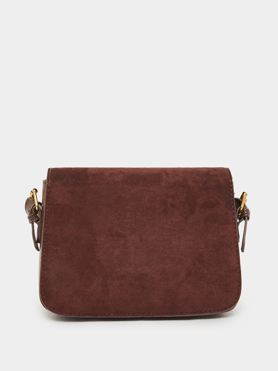 Brown Suede Shoulder Bag