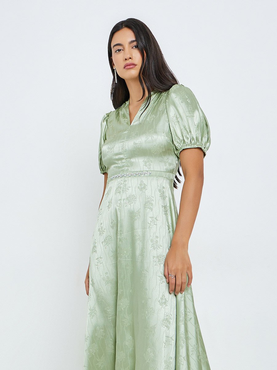green goddess dressing spinach Studded Boot Stitch Tshirt Dress Large main image 0