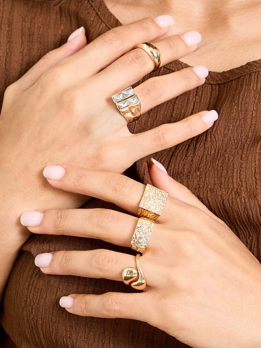 Pack of 5 - Statement Rings