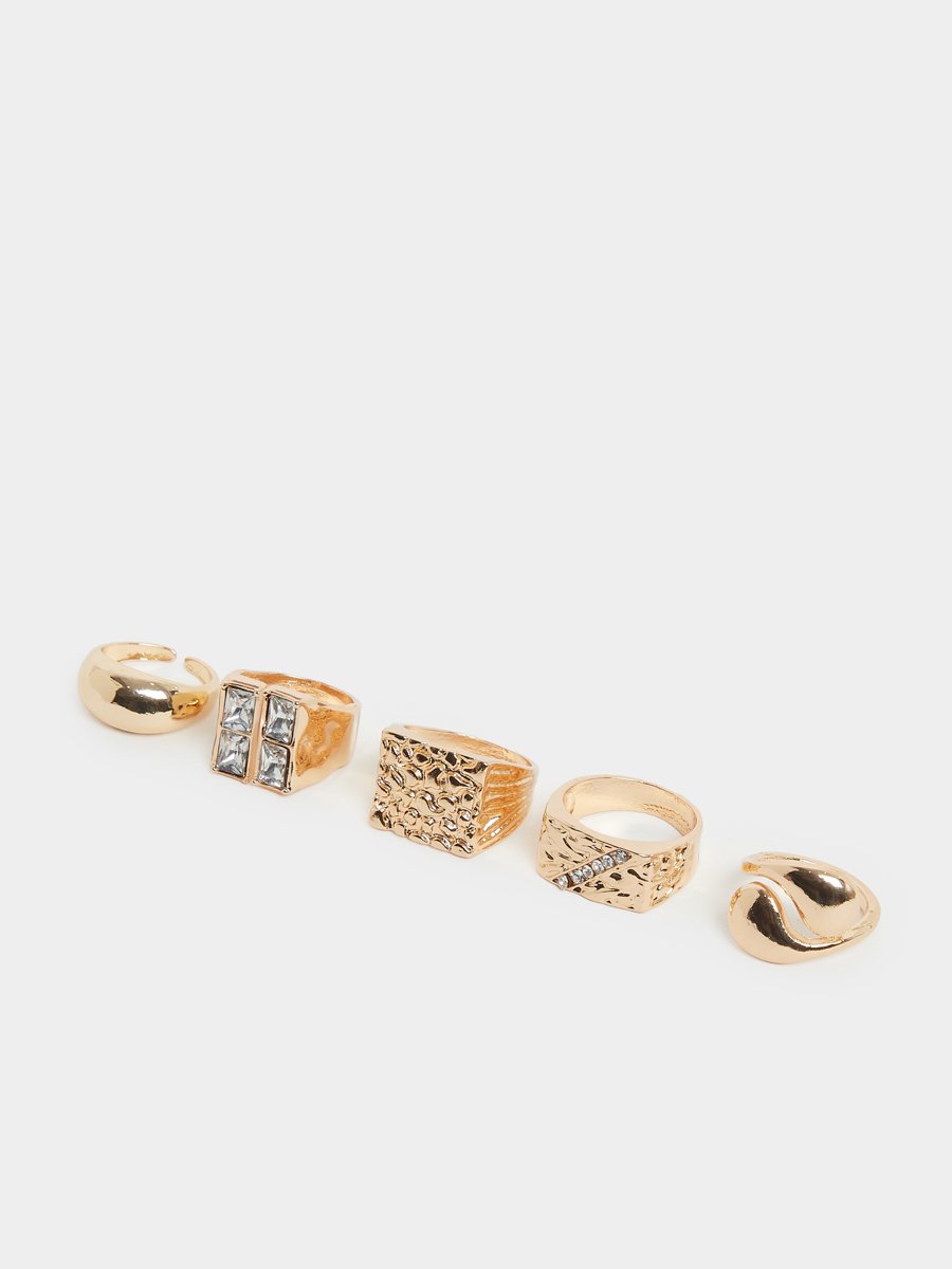 Pack of 5 - Statement Rings