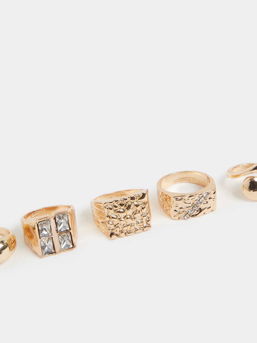 Pack of 5 - Statement Rings