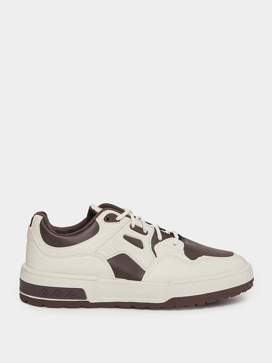 Off-White Panelled Lace Up Sneakers