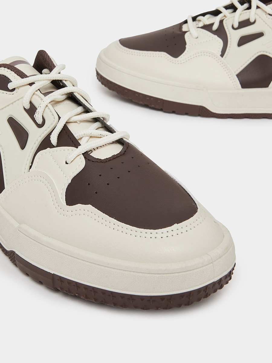 Off-White Panelled Lace Up Sneakers
