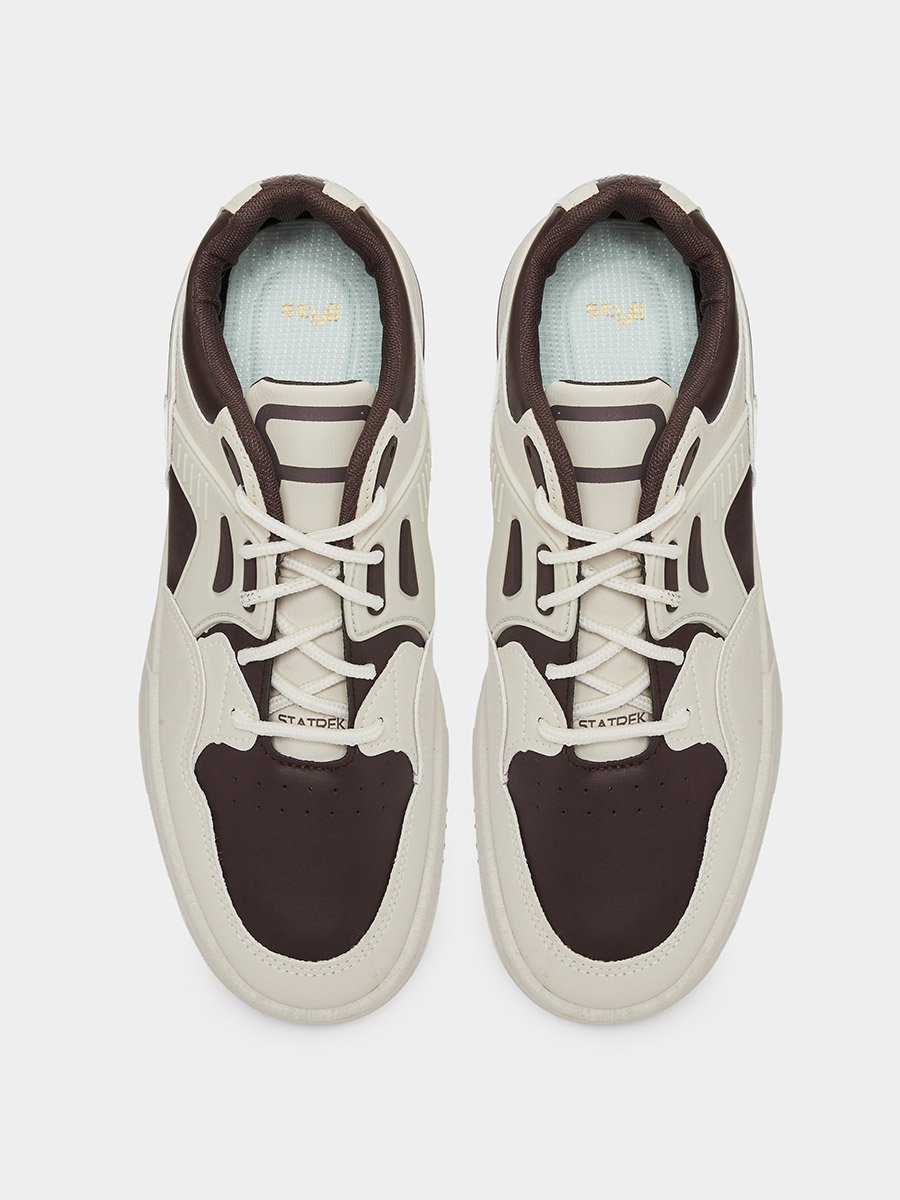 Off-White Panelled Lace Up Sneakers