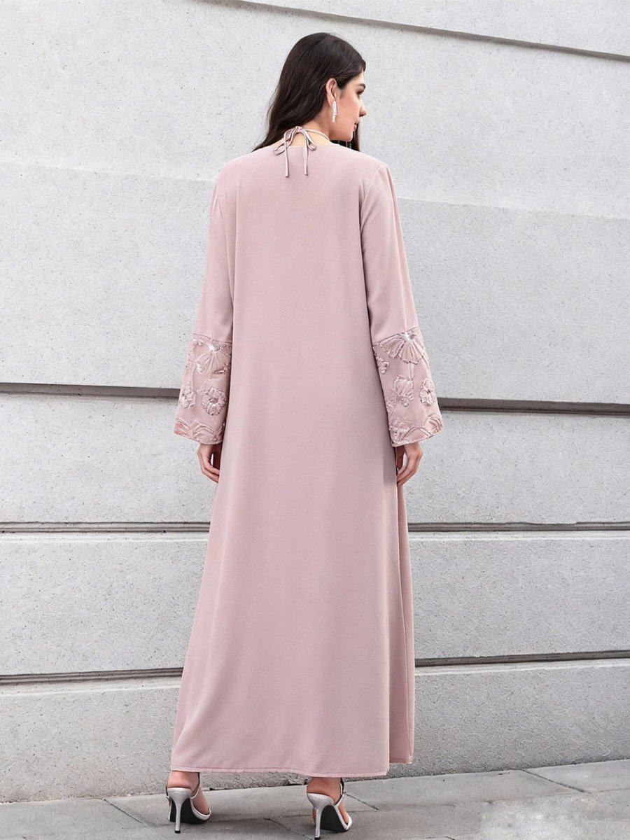 sachin and babi light blue dress Pink Embroidered Halter Neck Dress with Kimono Co-Ords For Women at Kuwait