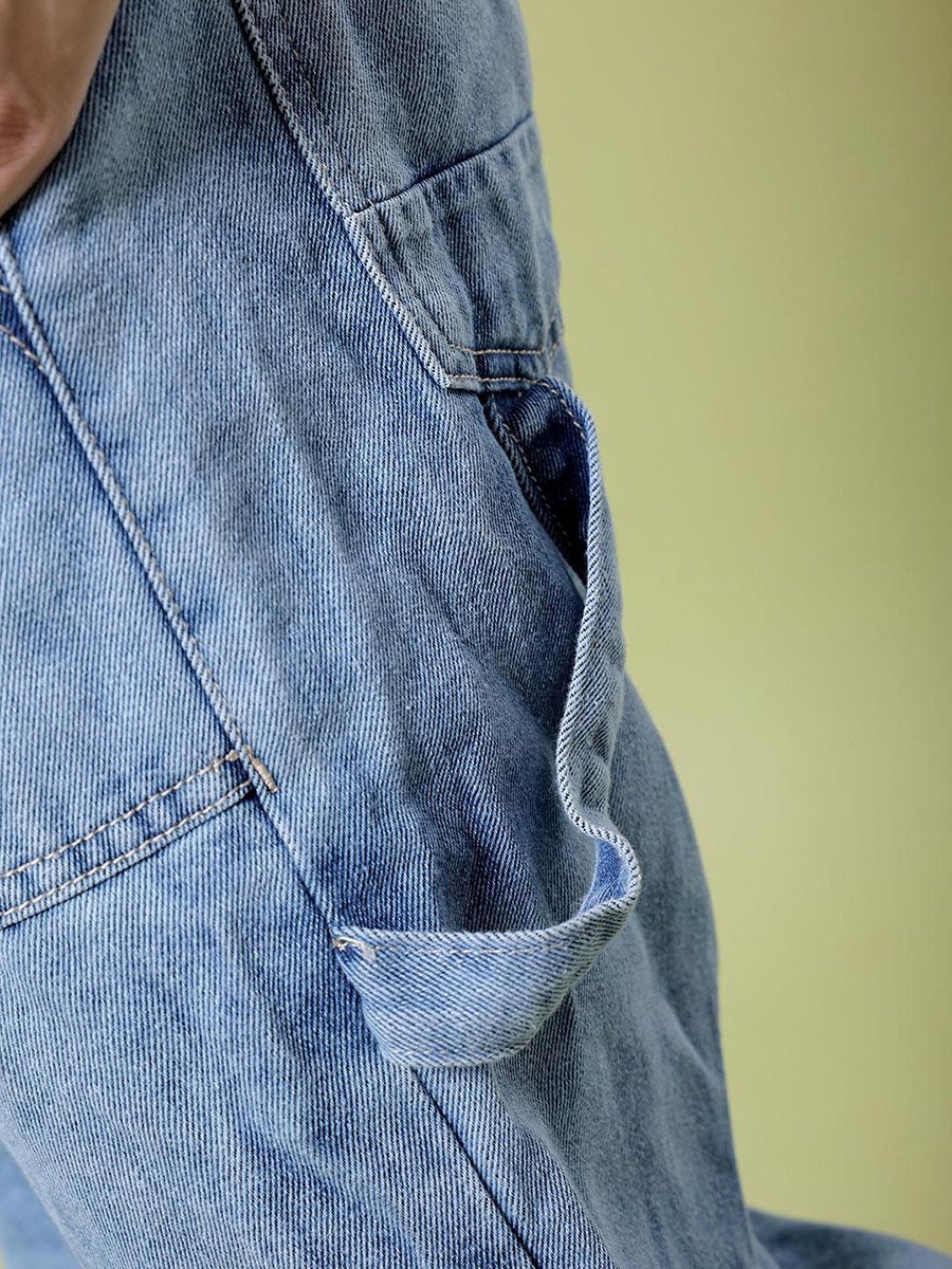 Men Blue Washed Baggy Fit Jeans