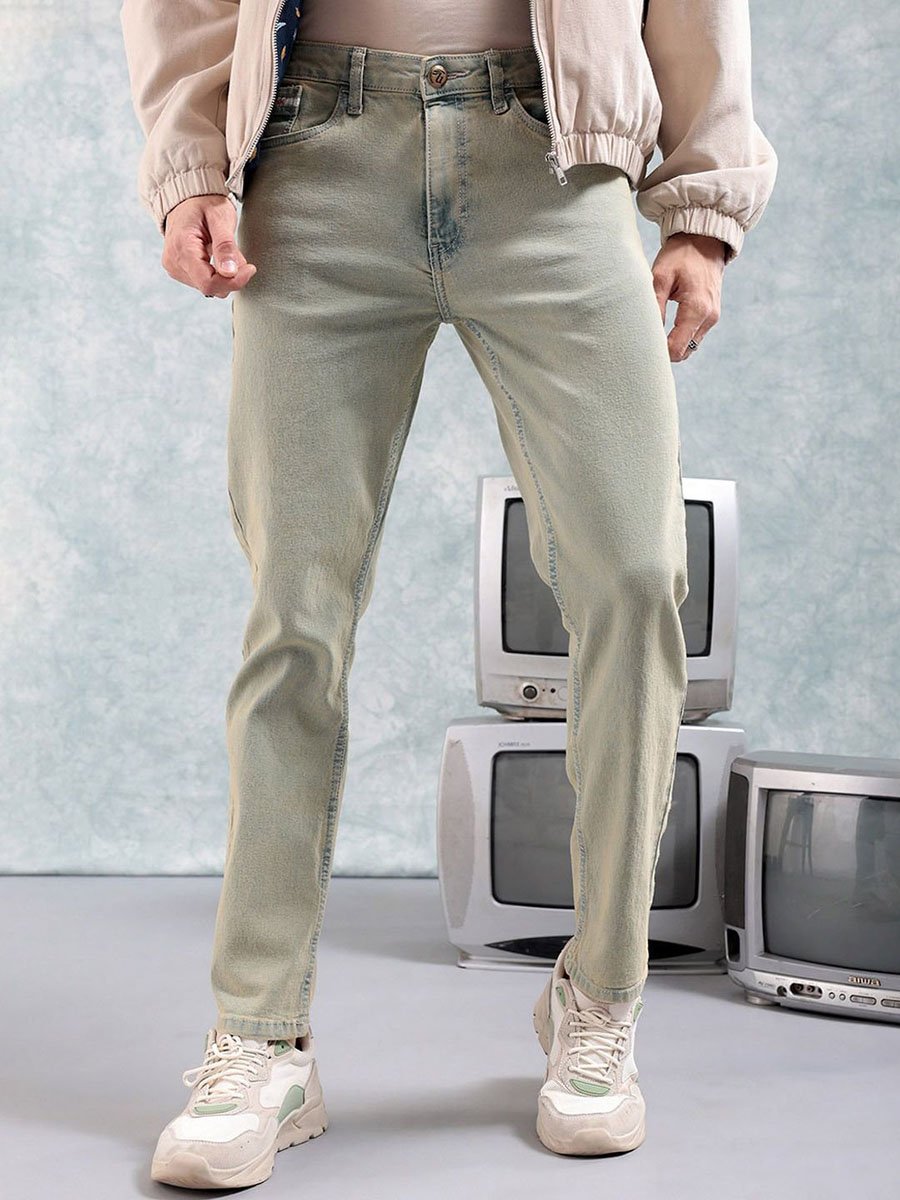 Men Slim Fit Solid Jeans