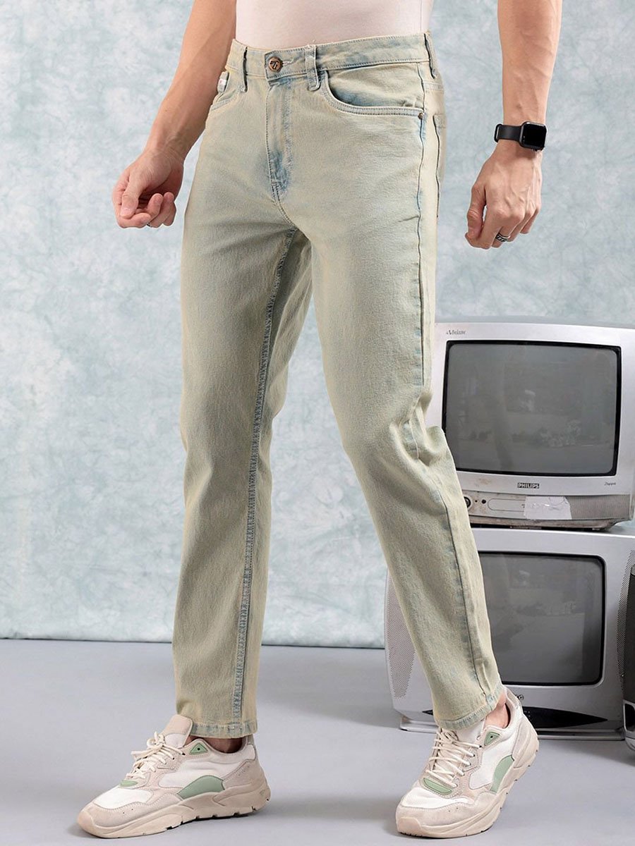 Men Slim Fit Solid Jeans
