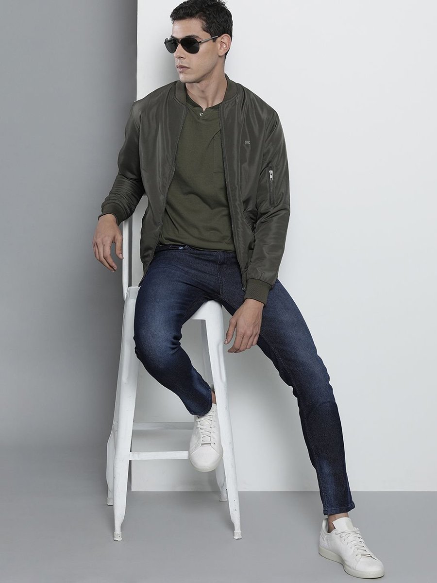 Men Slim Fit Solid Jeans
