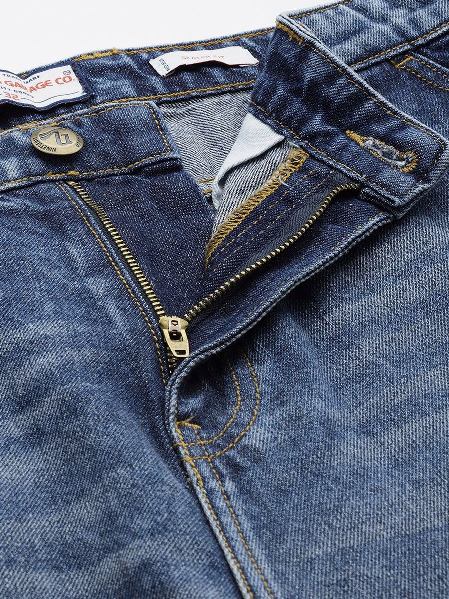 Men Skater Fit Solid Jeans
