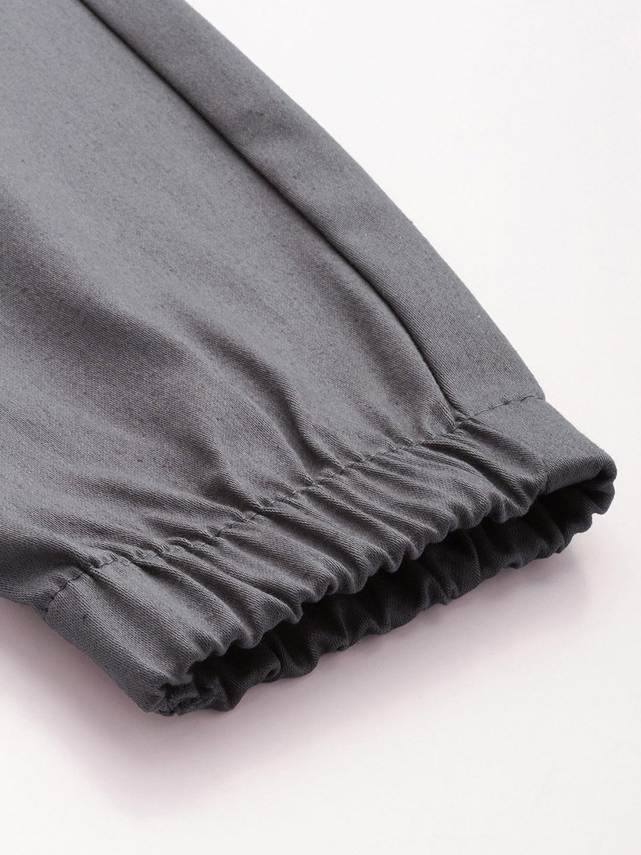 Men Grey Slim Fit Solid Joggers