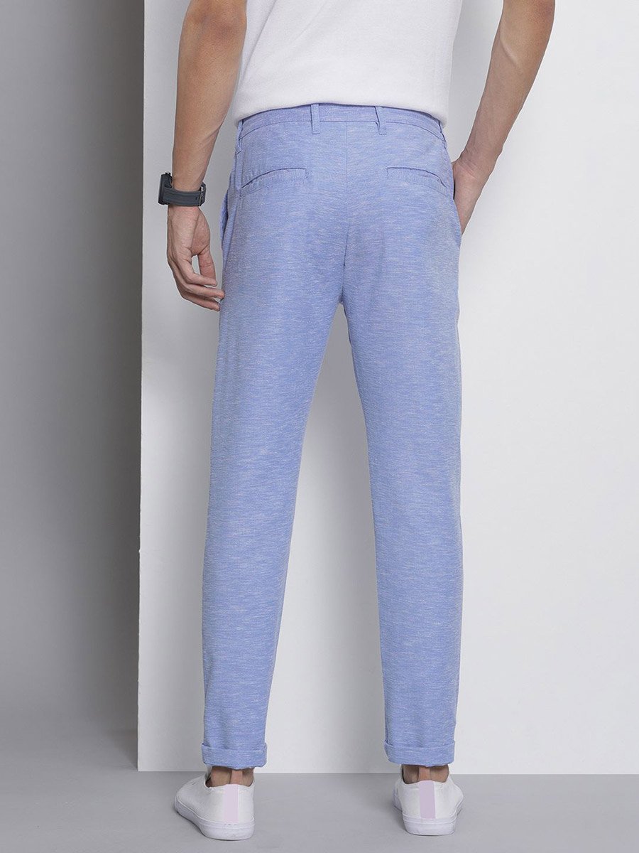 Men Blue Slim Fit Solid Joggers
