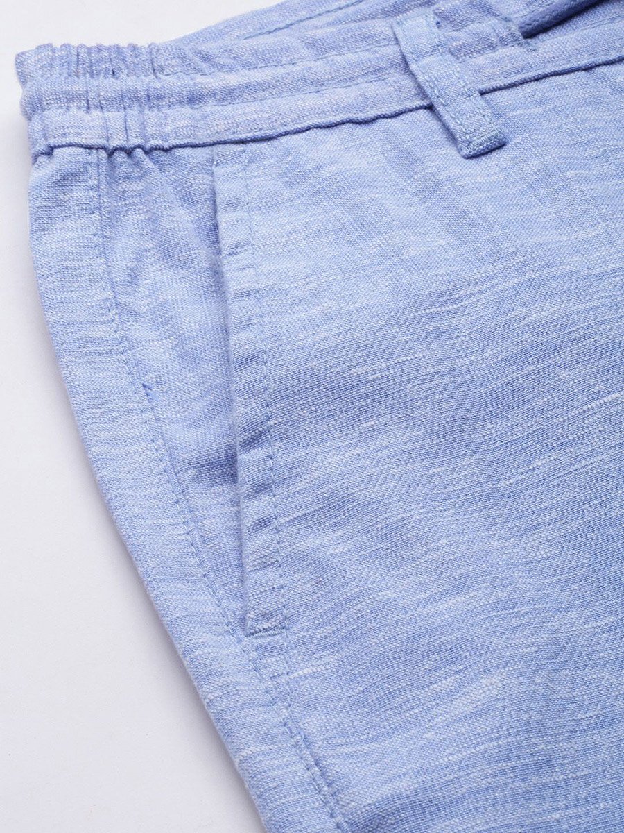 Men Blue Slim Fit Solid Joggers