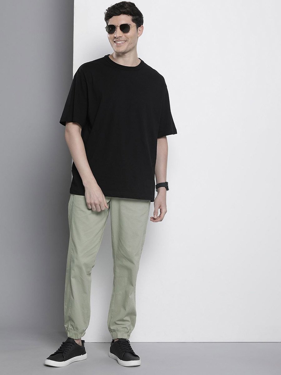 Men Regular Fit Solid Joggers