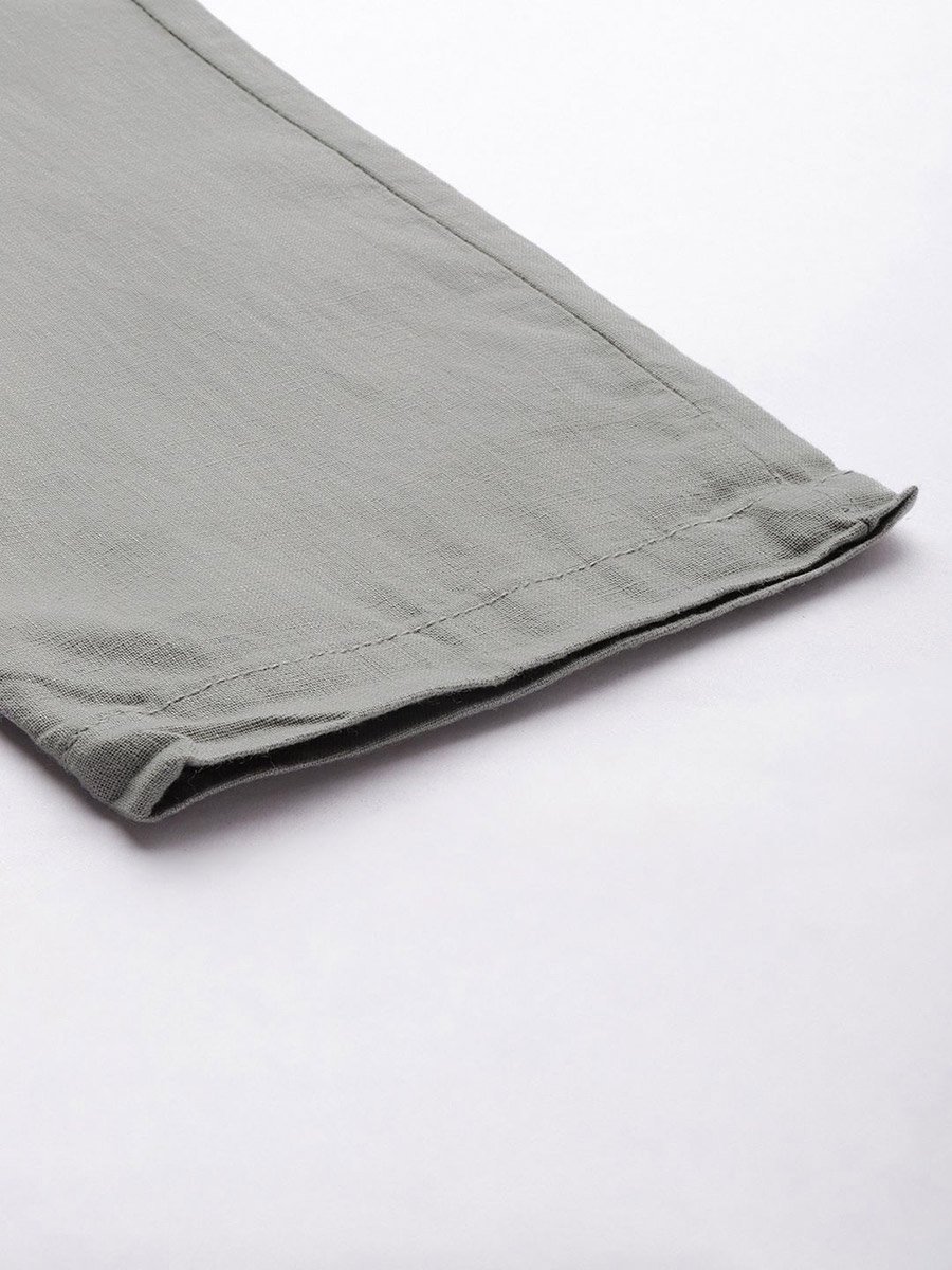 Men Grey Slim Fit Solid Joggers