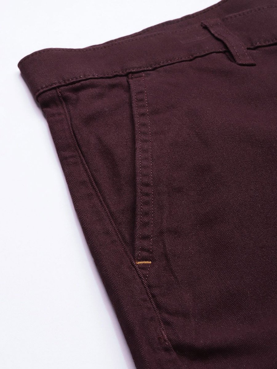 Men Purple Slim Fit Solid Shorts