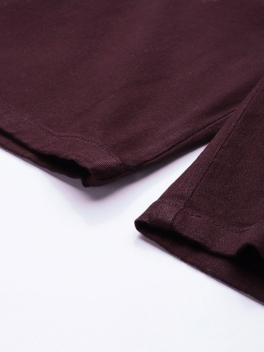 Men Purple Slim Fit Solid Shorts