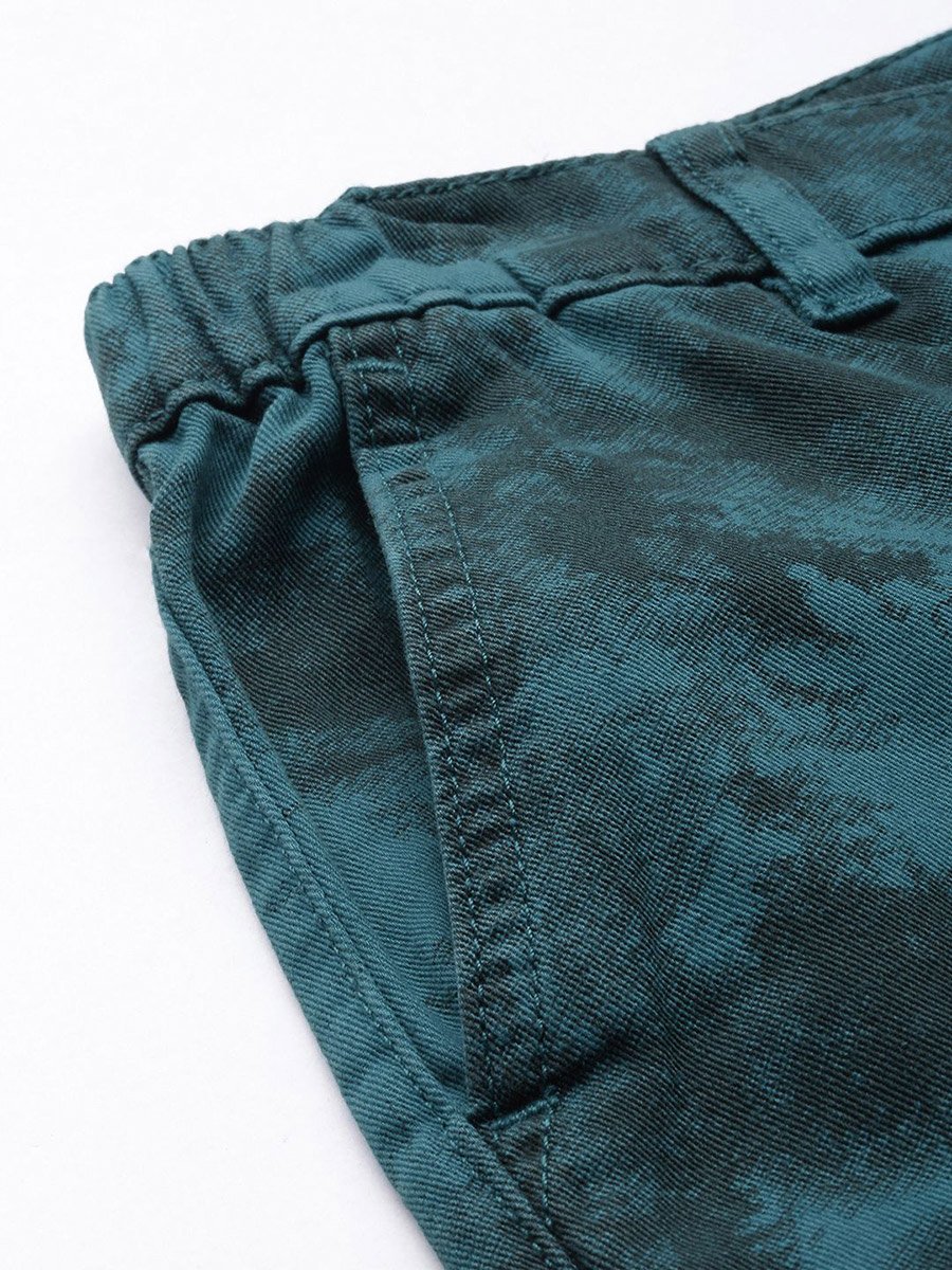 Men Blue Slim Fit Printed Shorts