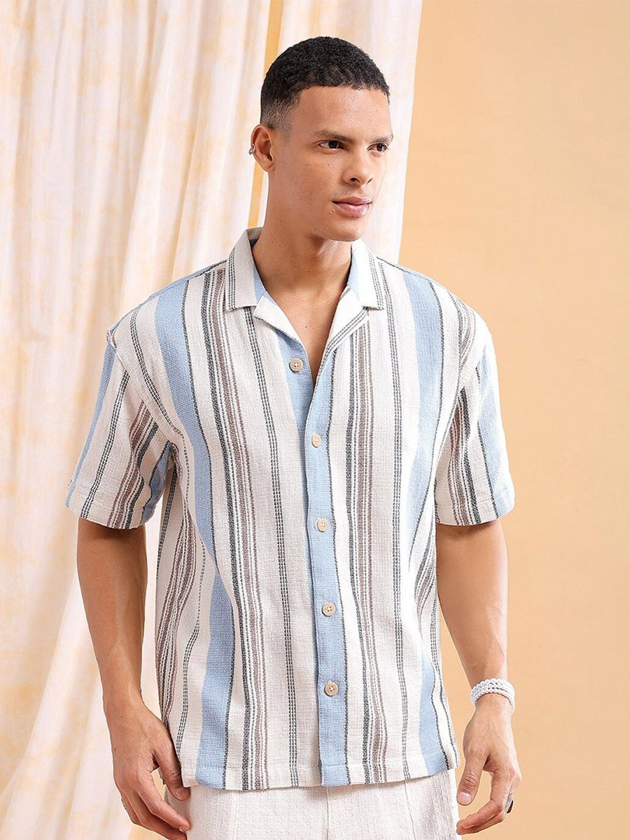 Men Relaxed Fit Striped Shirt