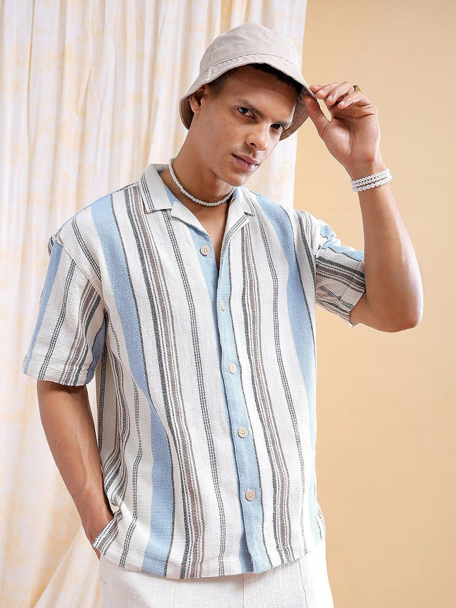 Men Relaxed Fit Striped Shirt