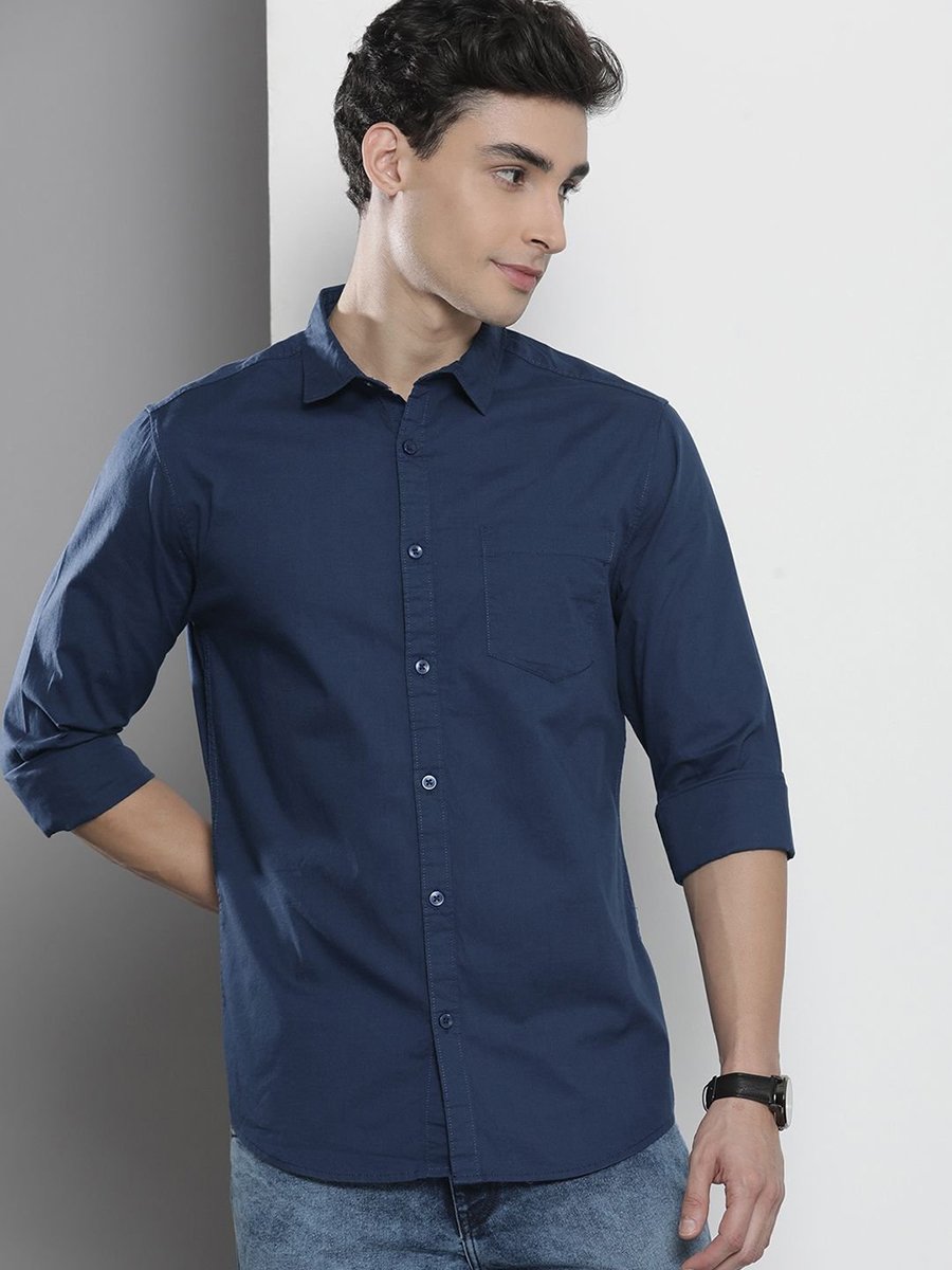 Men Regular Fit Solid Shirt