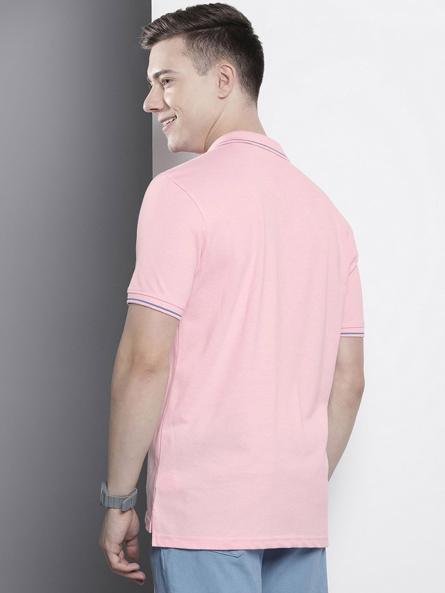 Men Pink Regular Fit Short Sleeve Polo