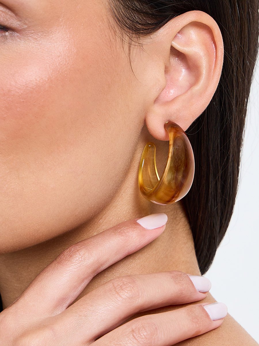 Resin Hoop Earrings