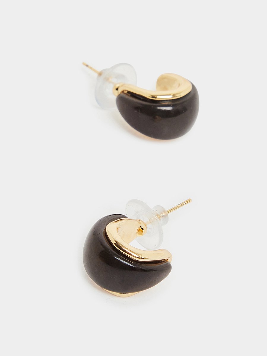 Black Hoop Earrings