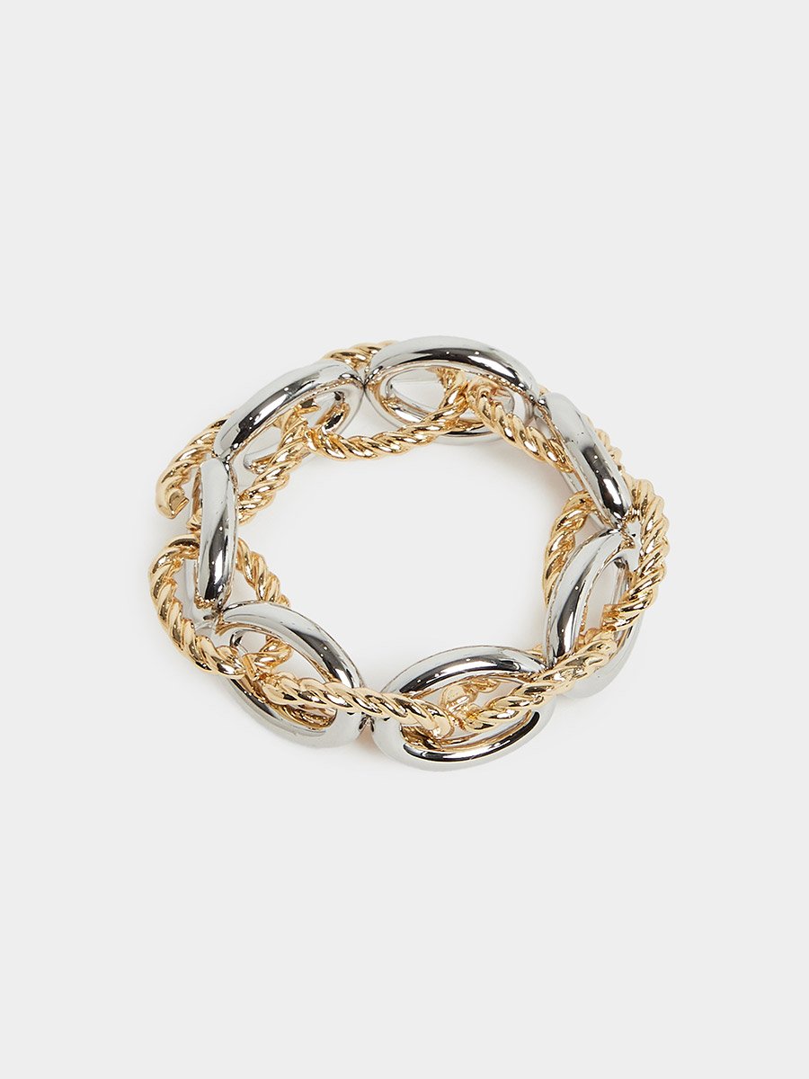 Two Tone Link Chain Bracelet