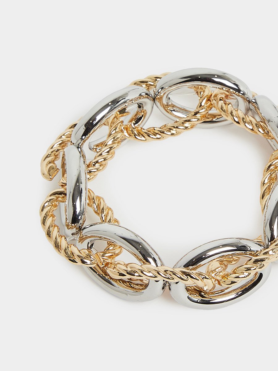 Two Tone Link Chain Bracelet