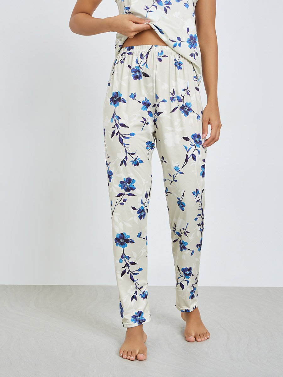 Pack of 3 - Floral Print Cami, Robe and Pyjama Set