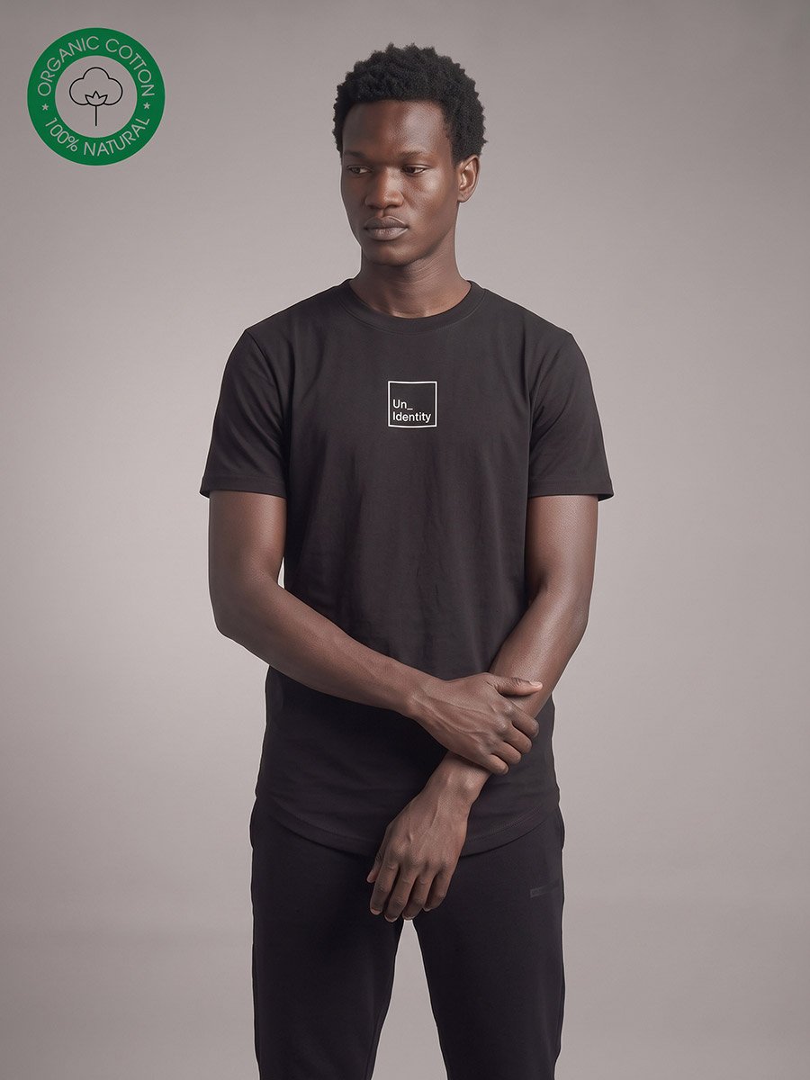 Men Black Graphic Short Sleeve T-Shirt