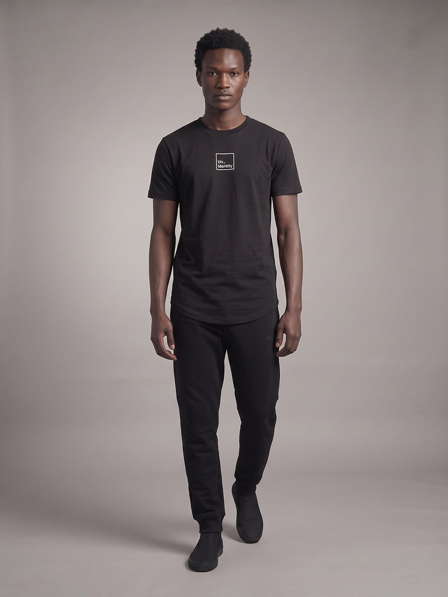 Men Black Graphic Short Sleeve T-Shirt