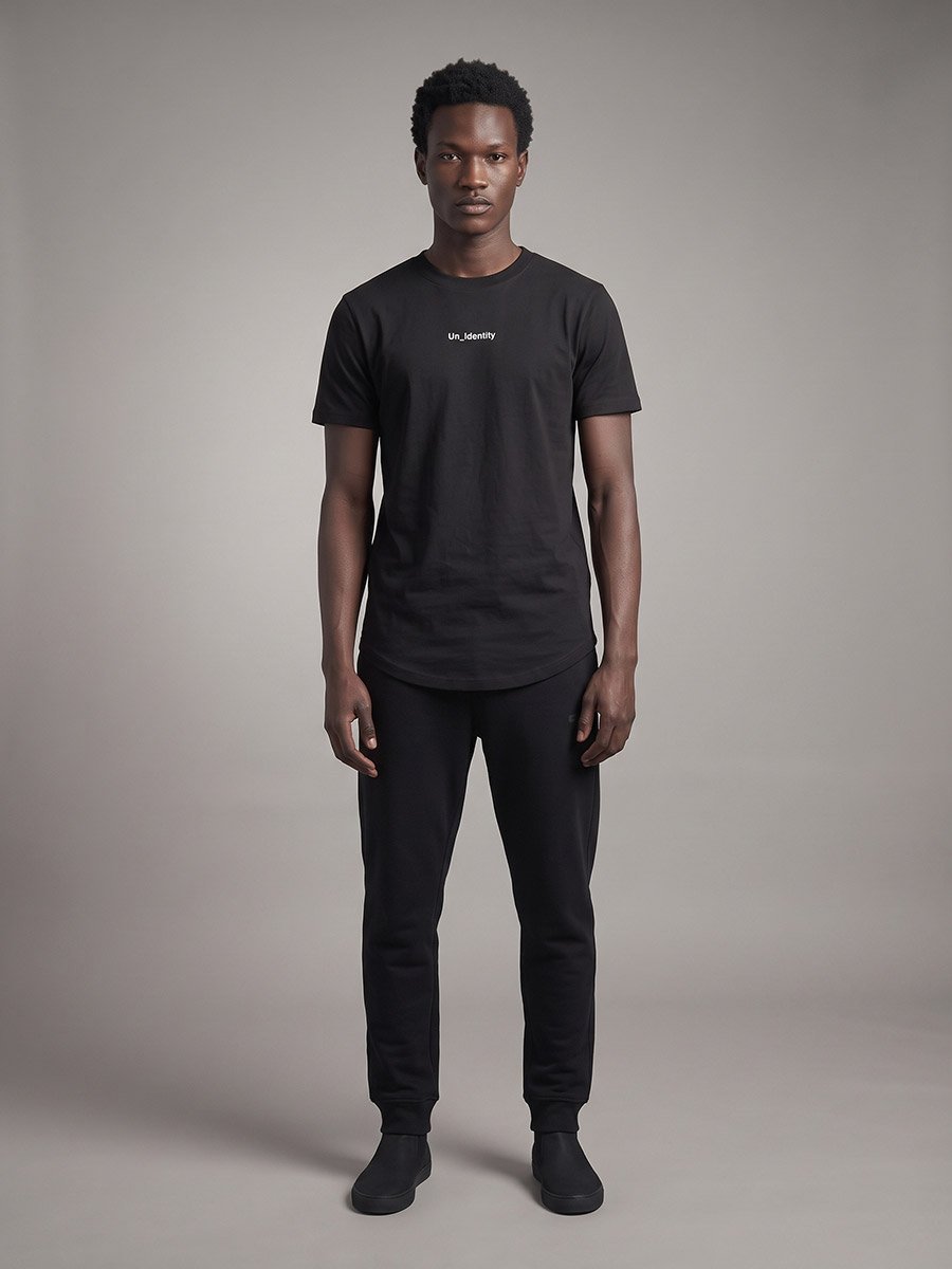 Men Black Graphic Short Sleeve T-Shirt
